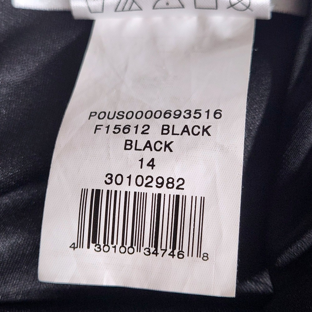 David's Bridal Cocktail Dress Womens 14 Black Polyester Ruched Halter F15612 - Picture 15 of 15